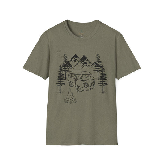 Campsite Van Unisex Softstyle T-Shirt