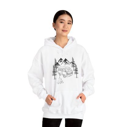 Campsite Van Unisex Heavy Blend™ Hooded Sweatshirt