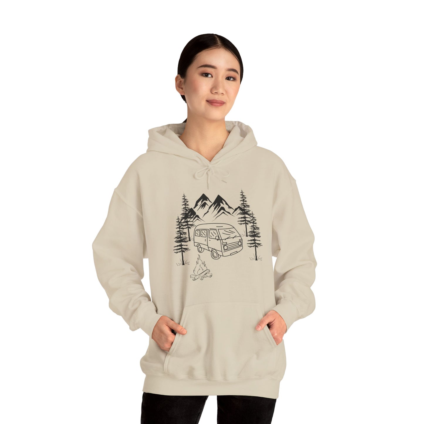 Campsite Van Unisex Heavy Blend™ Hooded Sweatshirt