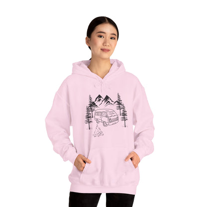 Campsite Van Unisex Heavy Blend™ Hooded Sweatshirt